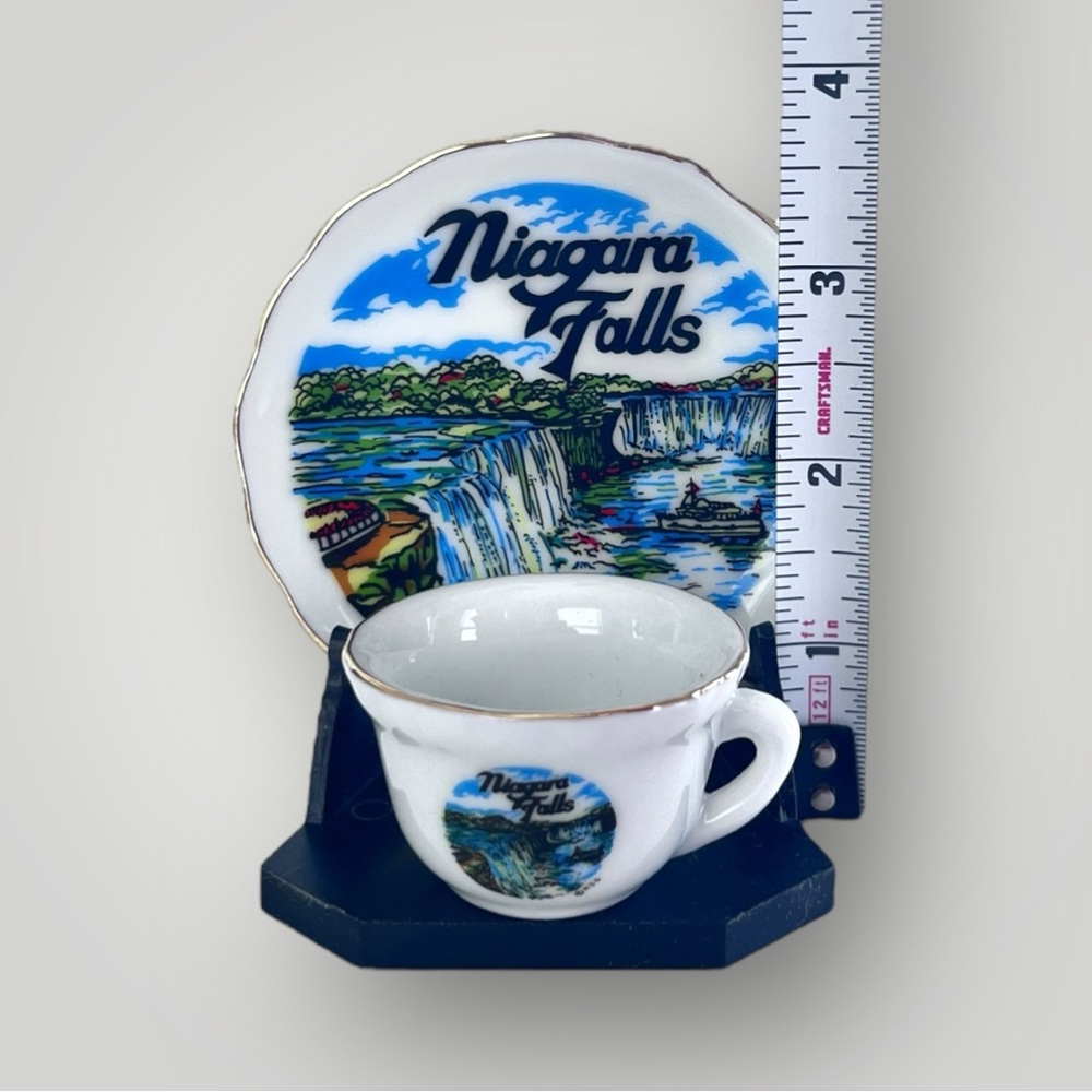 Niagara Falls Mini Plate & Cup Souvenir - Picture 3 of 8
